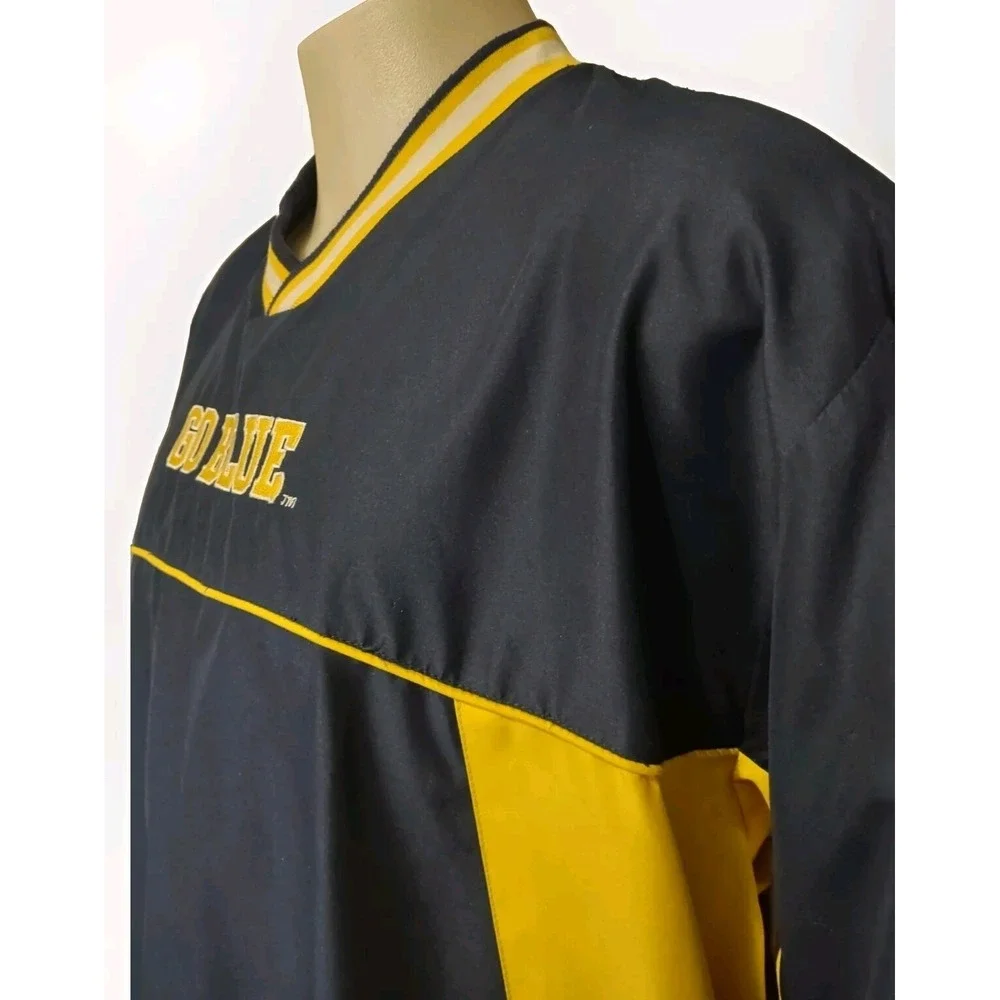 58 Sports Michigan Wolverines Windbreaker XL Mens Go Blue Pullover Navy Yellow M